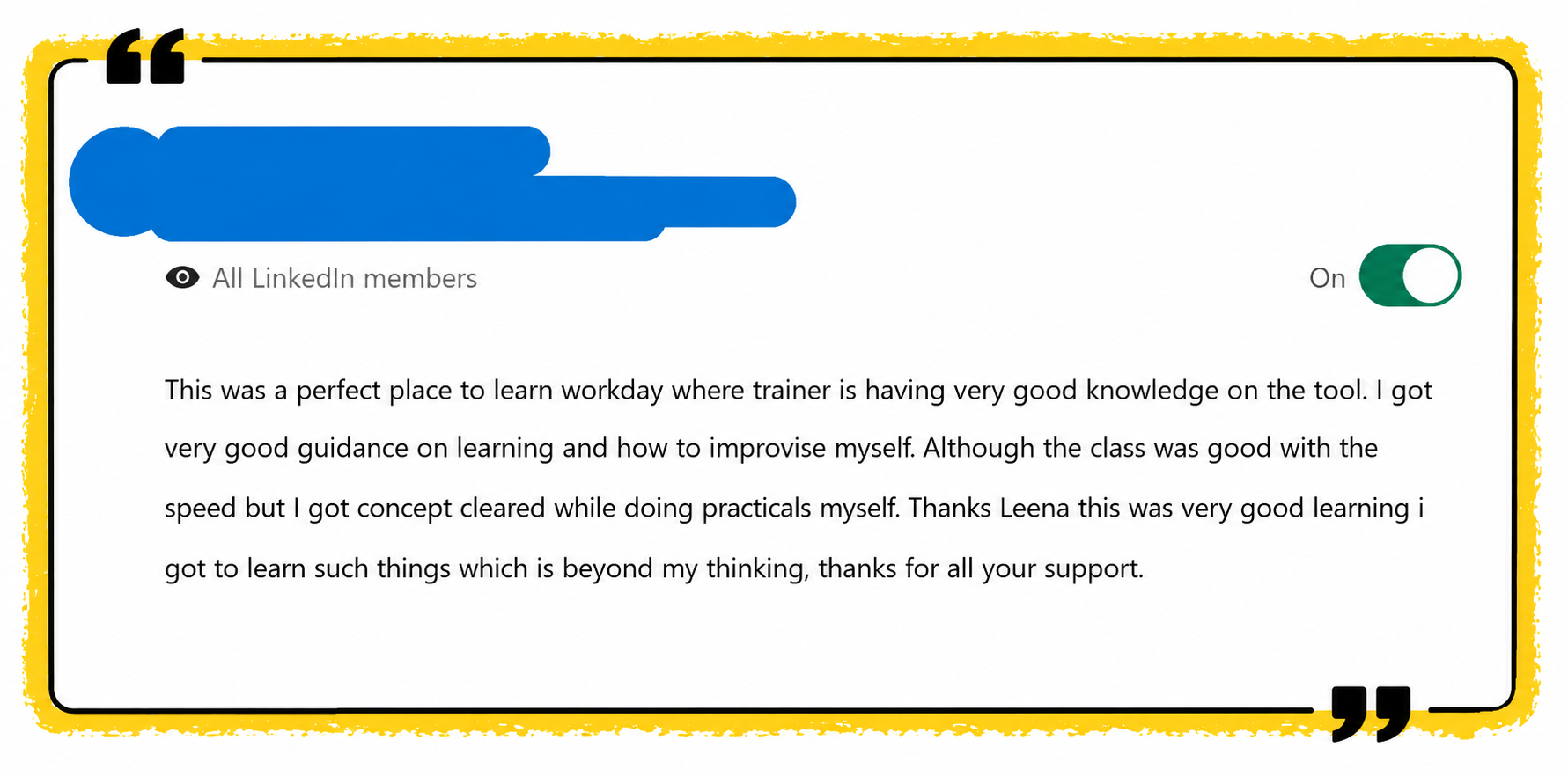 abhilash's feedback