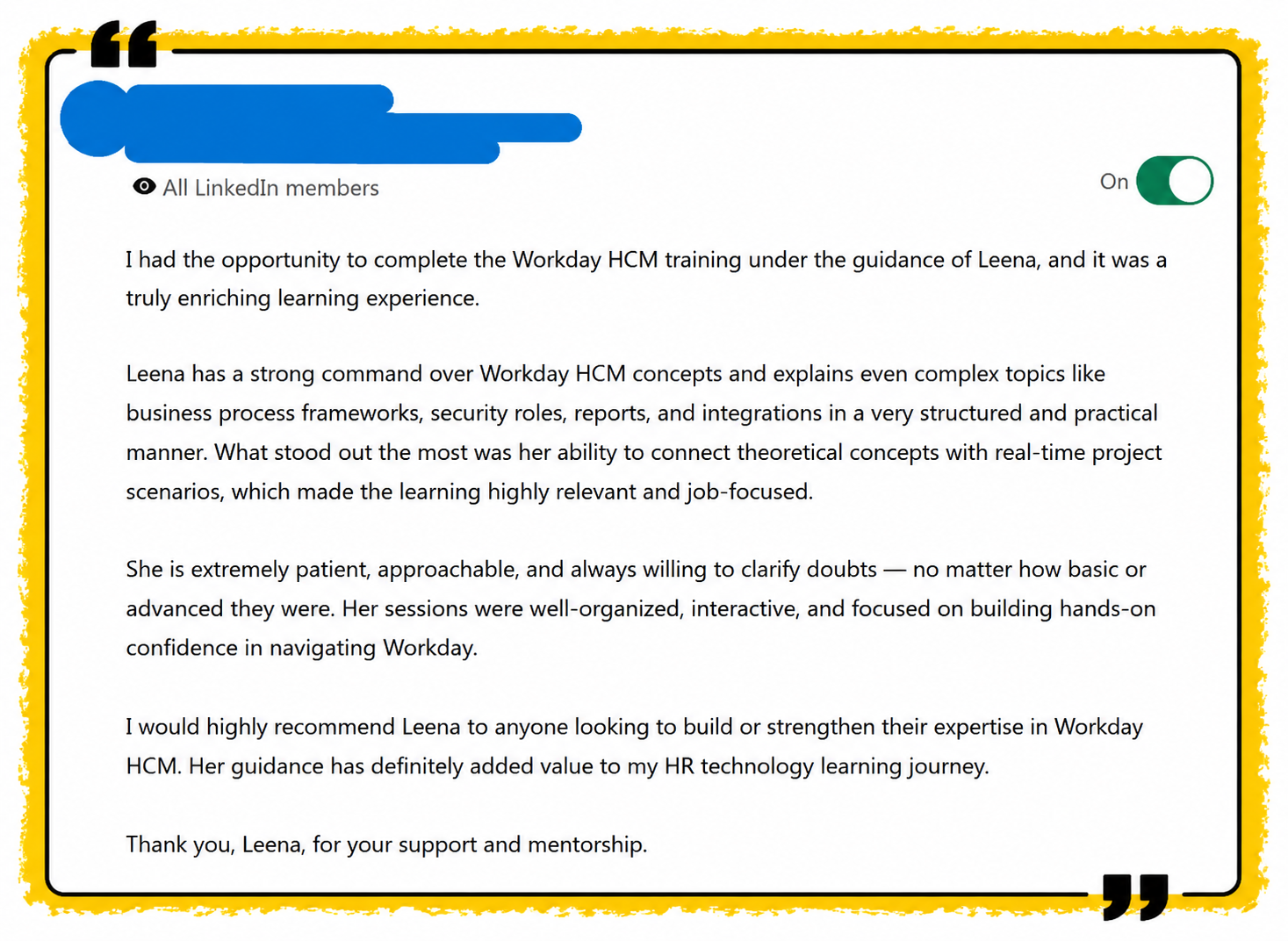 ganesh's feedback