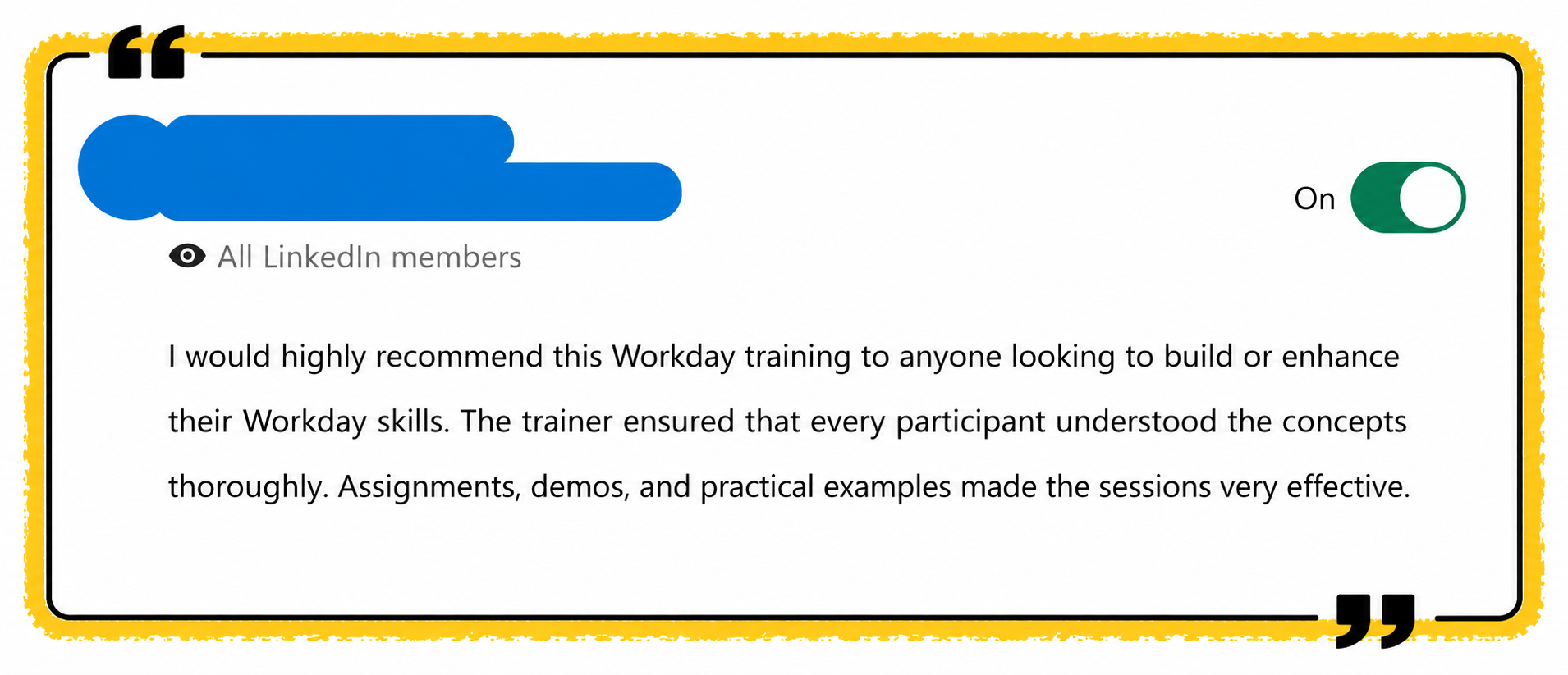 venkat's feedback